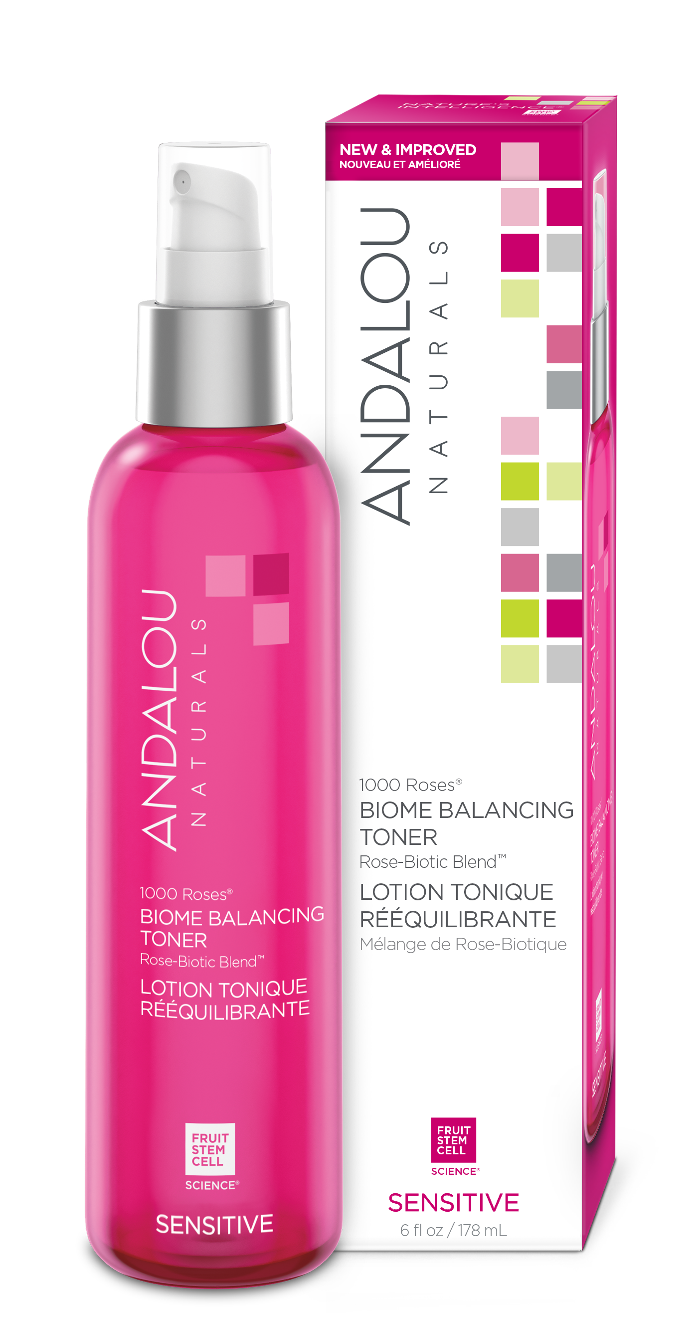 Andalou Naturals - 1000 Roses Biome Balancing Toner, 178 mL