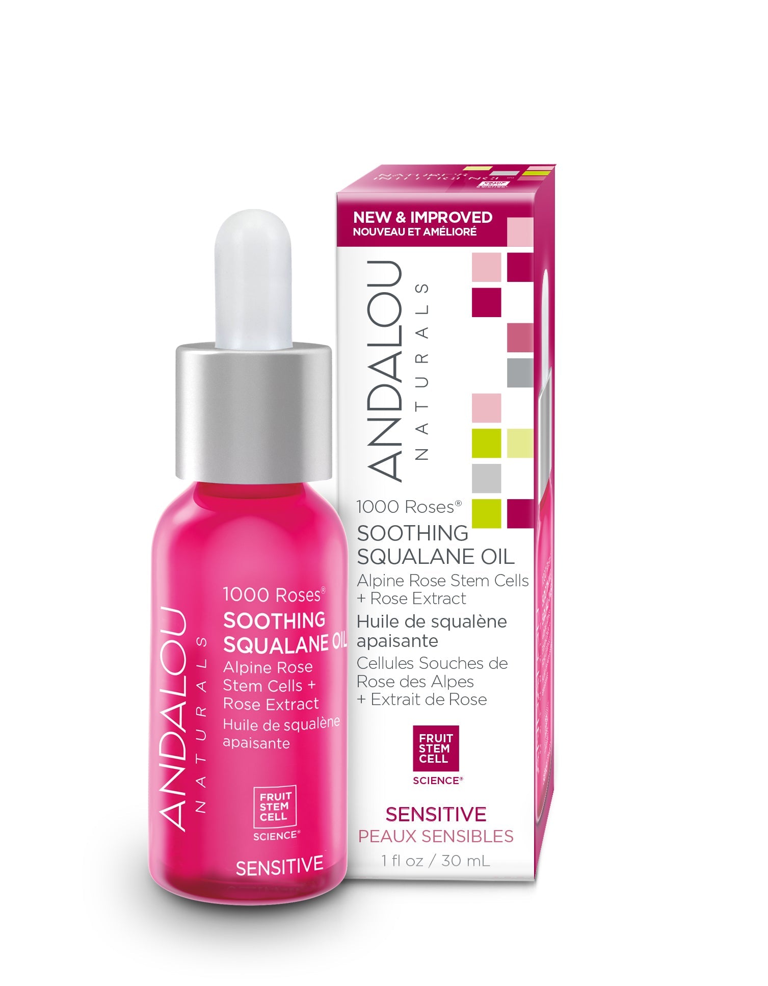 Andalou Naturals - 1000 Roses Soothing Squalane Oil, 30 mL
