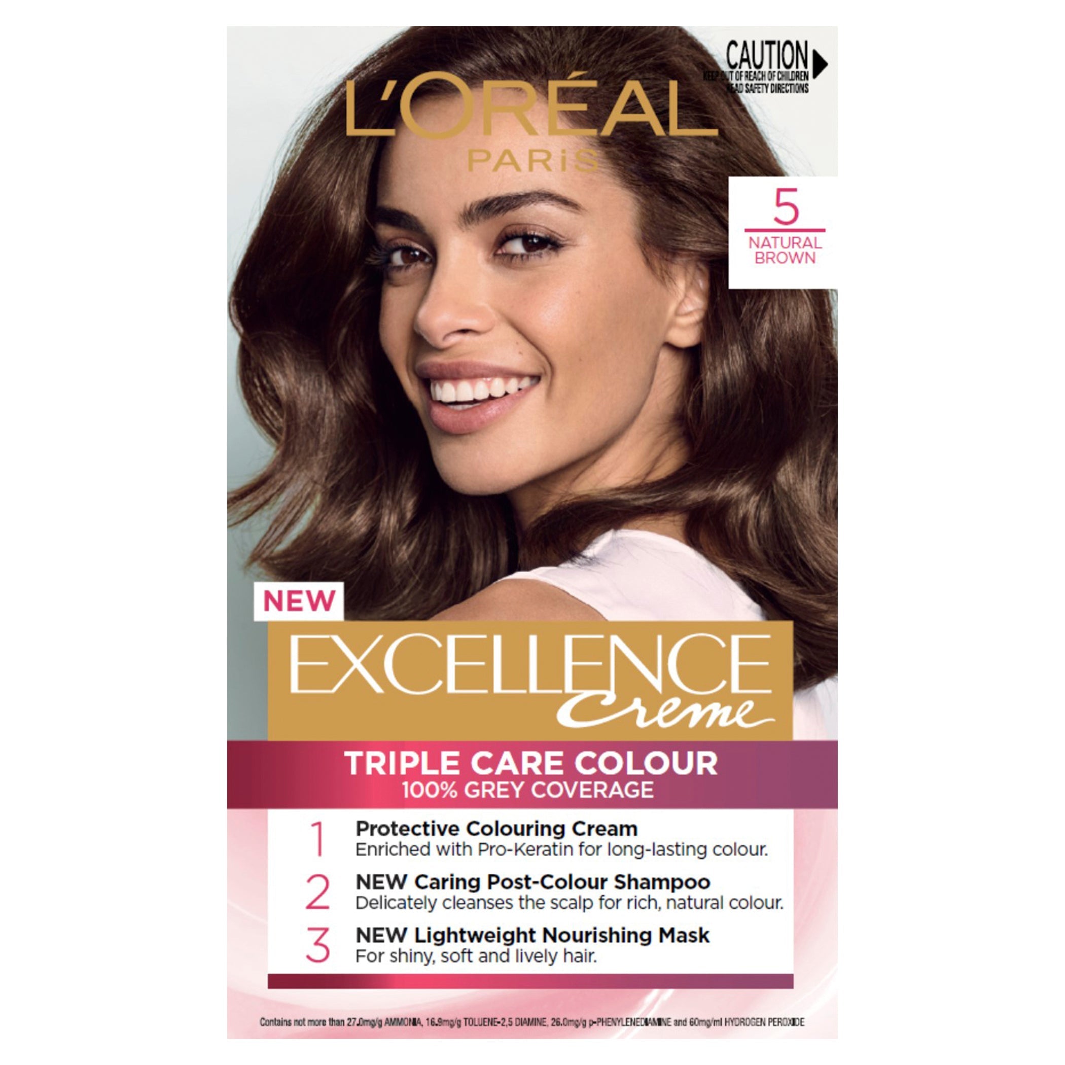 L'Oréal Paris Excellence Creme Hair Colour, 5 Brown