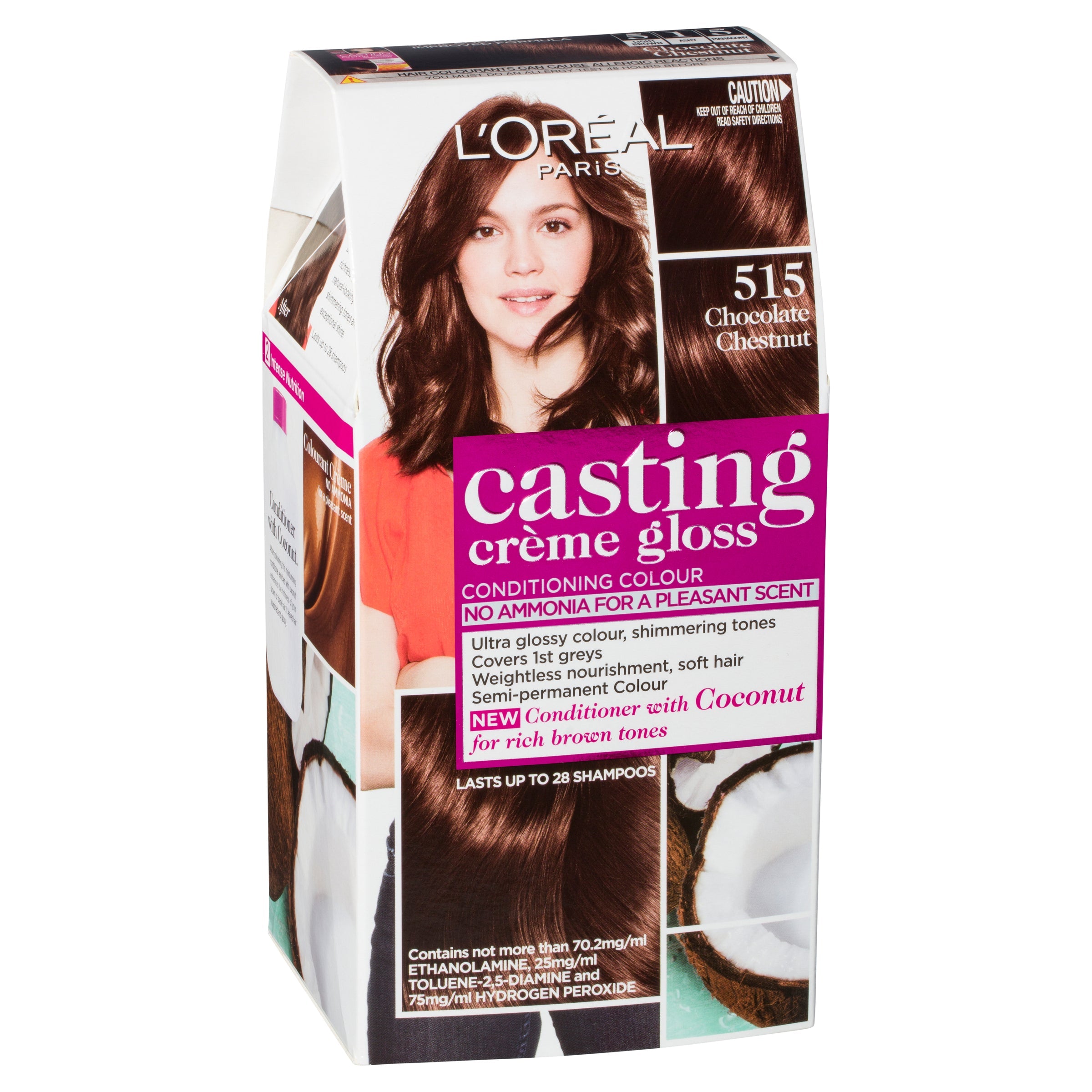 L'Oréal Paris Casting Crème Gloss Semi-Permanent Hair Colour - 515 Chocolate Chestnut