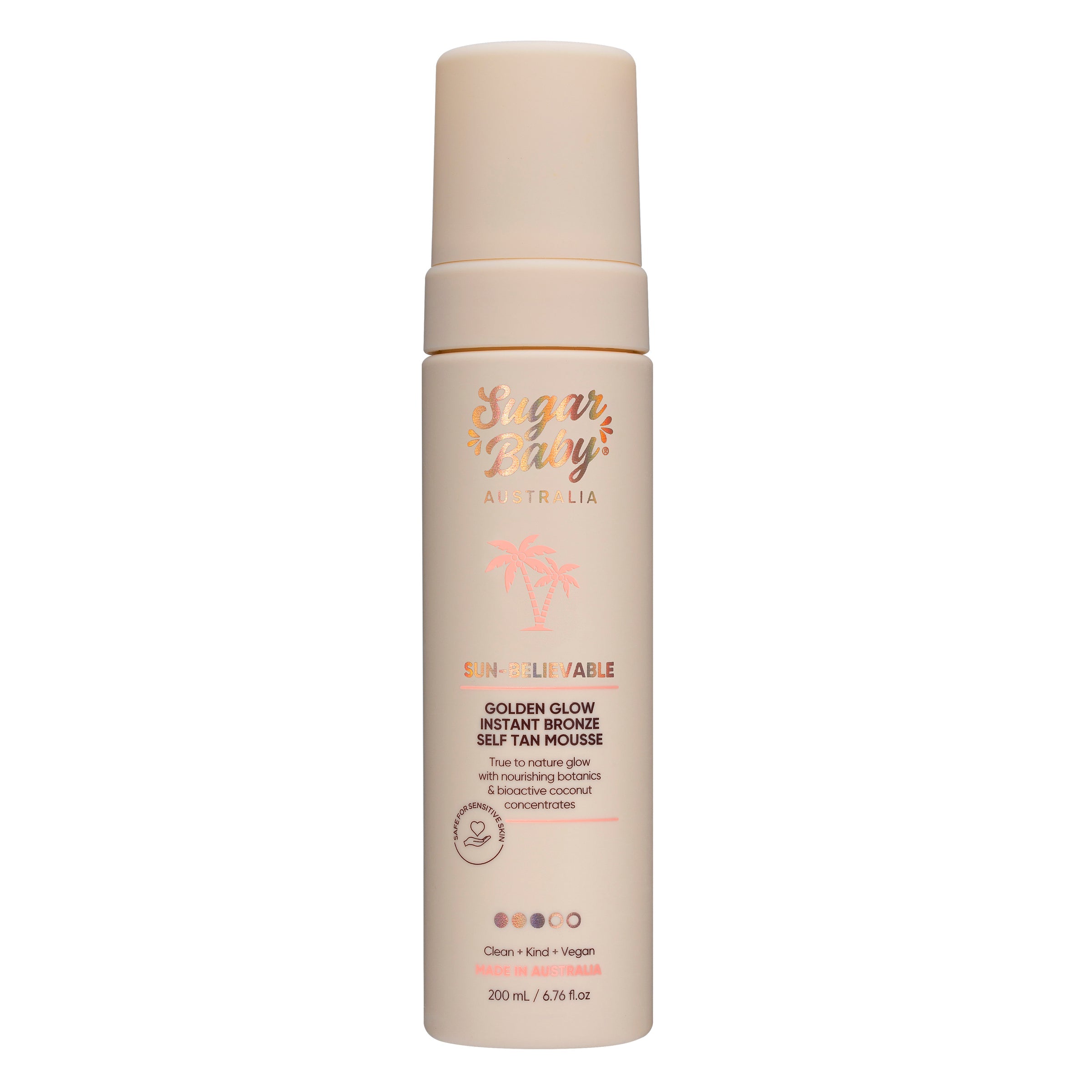 SugarBaby SUN-BELIEVABLE Golden Glow Instant Bronze Self Tanning Mousse