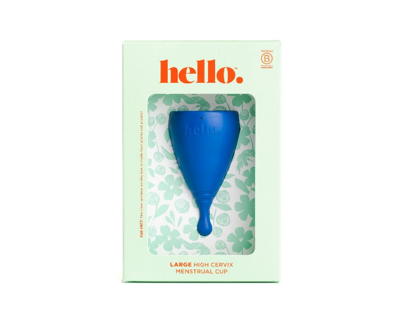 Hello. High Cervix Cup Bright Blue L