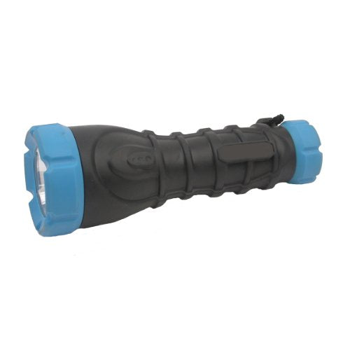 Dorcy 41-2968 80 Lumen LED TPE Rubber Flashlight with Batteries, Assorted Colors, Red, Blue, Yellow