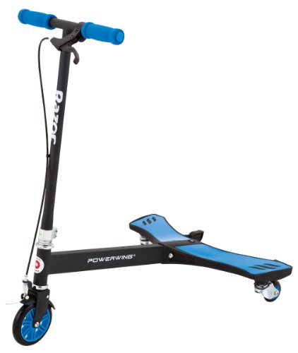 Razor PowerWing Caster Scooter, Blue - Ages 6+, Up to 143lbs