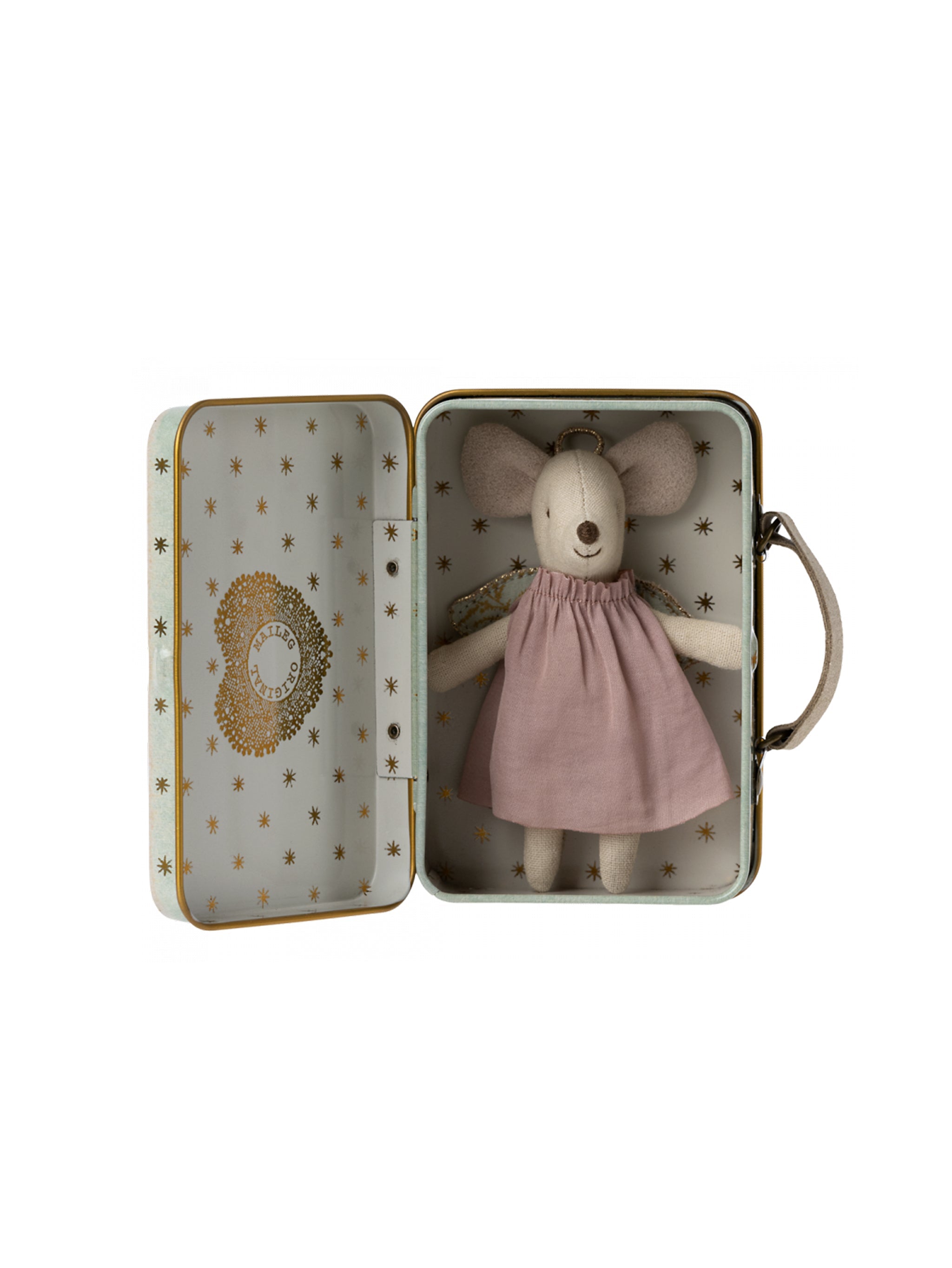 Maileg Angel Mouse in Suitcase