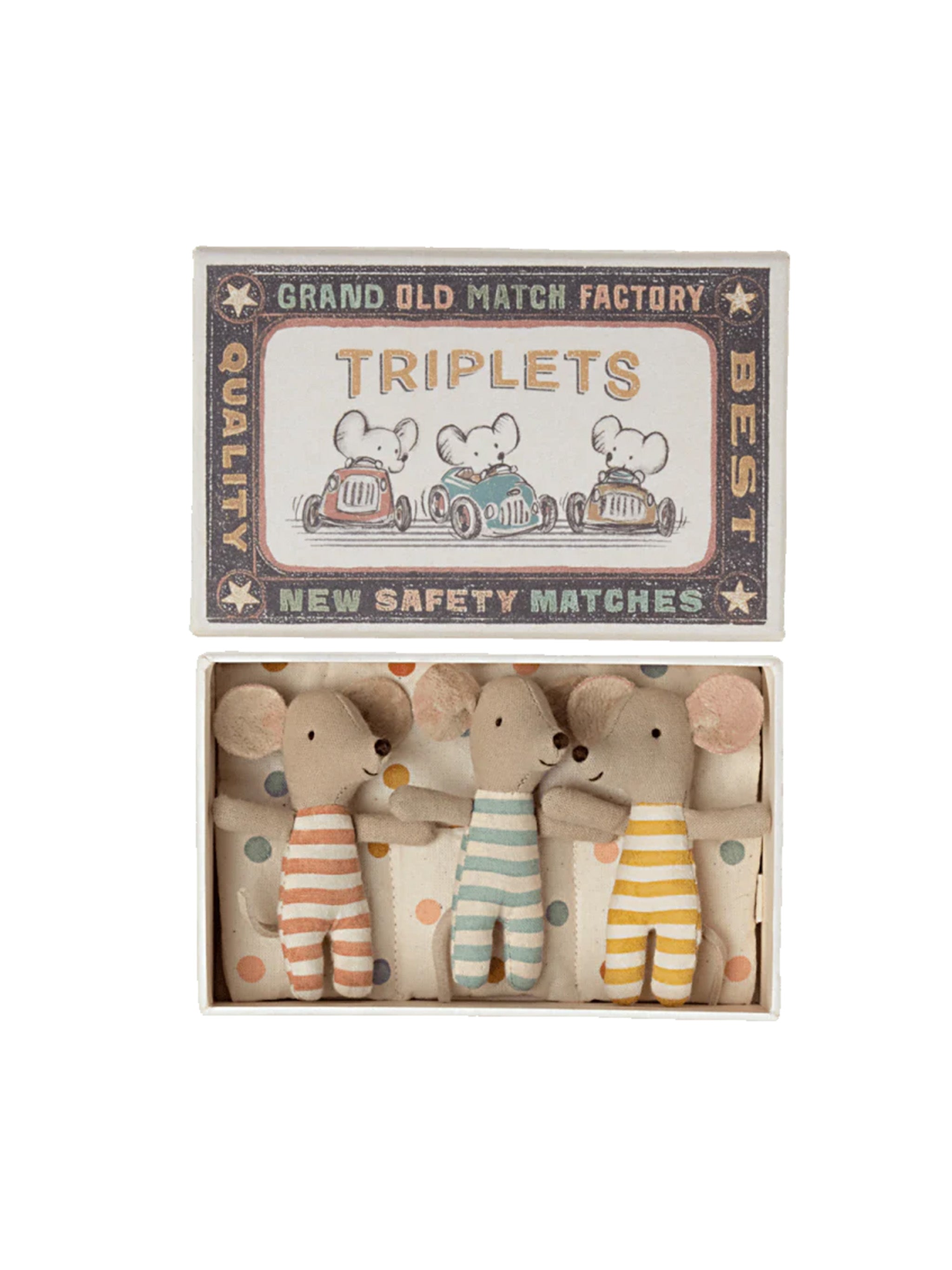 Maileg Baby Mice Triplets in Matchbox