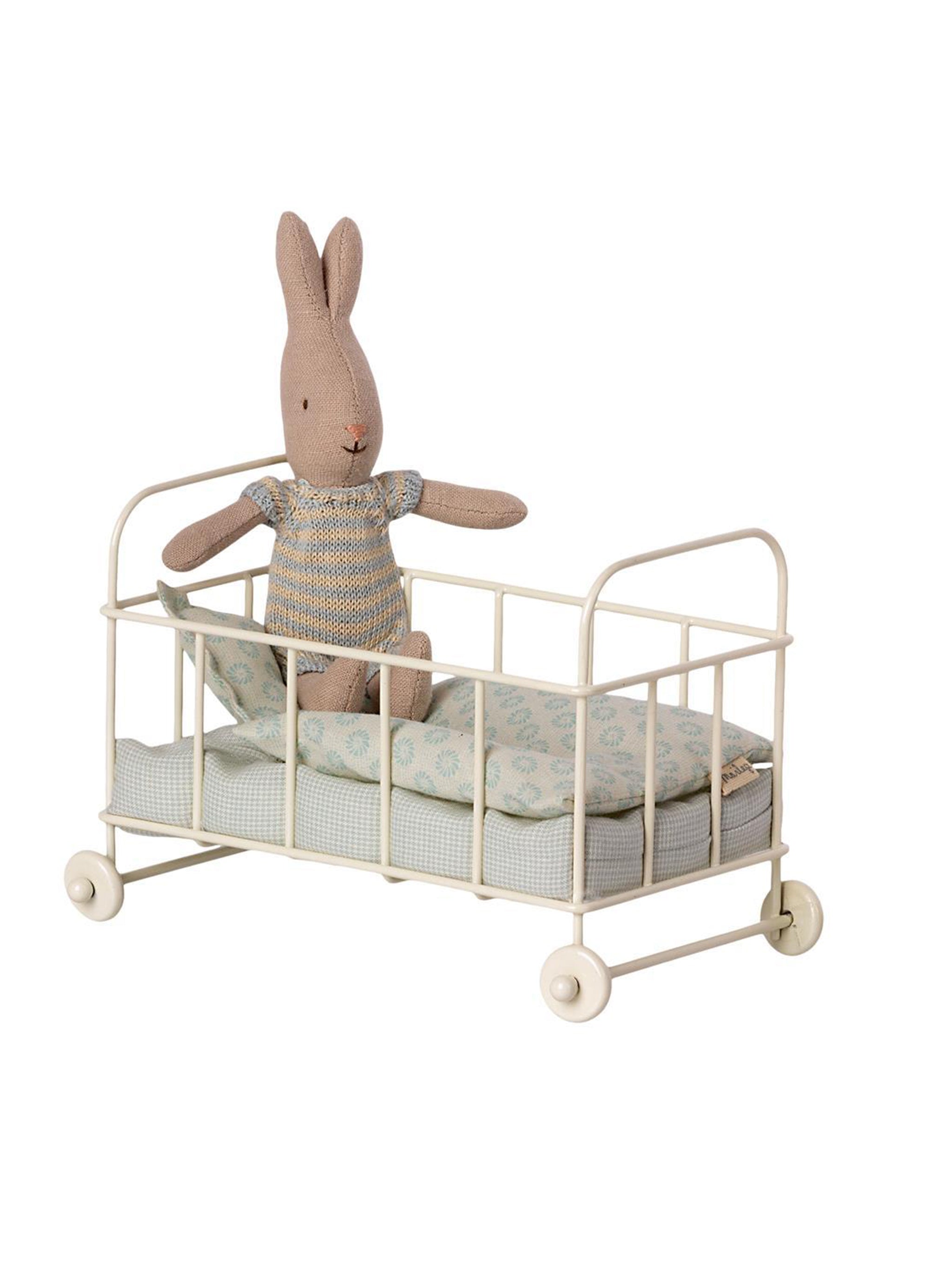 Maileg Cot Bed Micro Blue