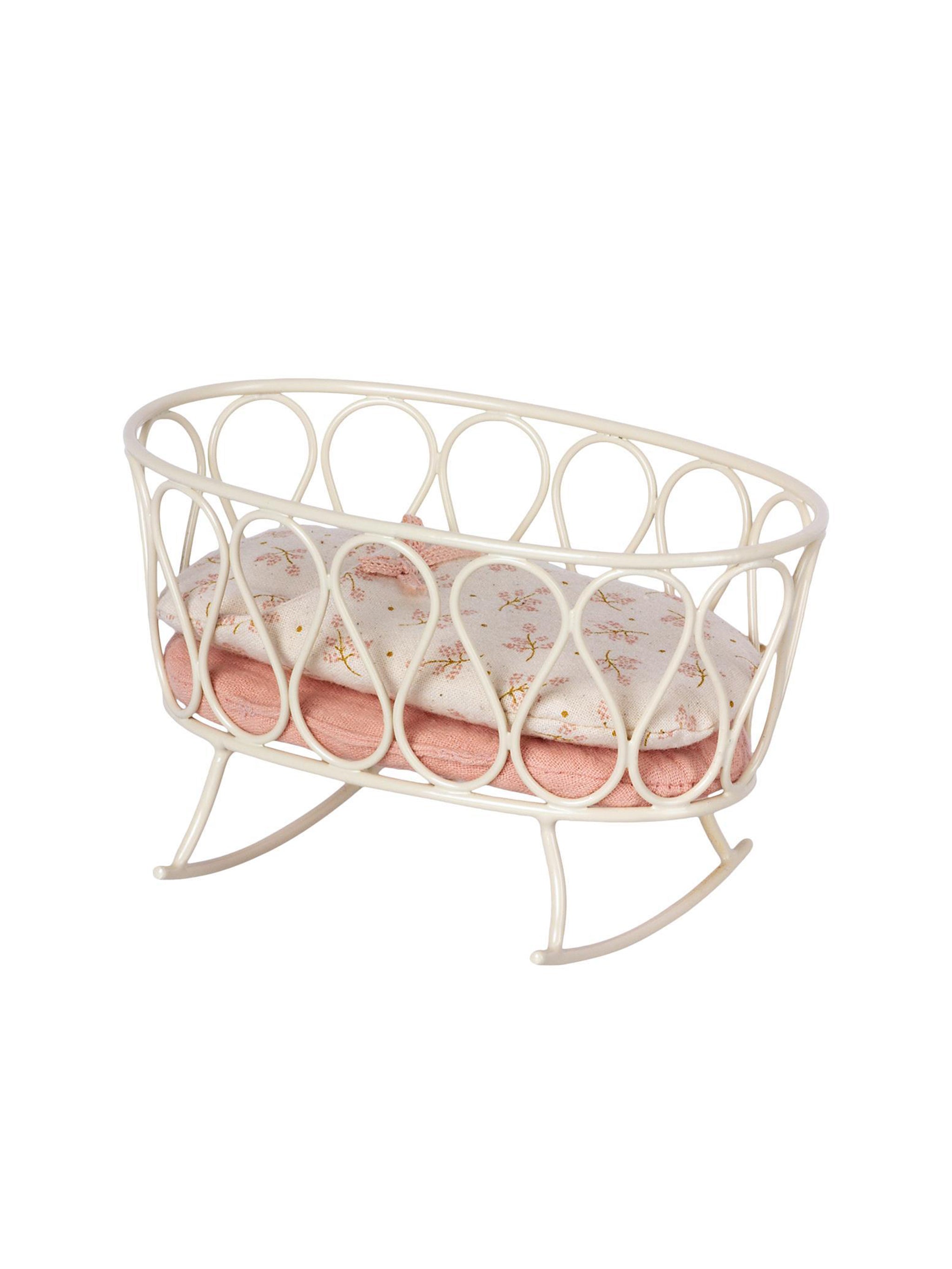 Maileg Cradle with Sleeping Bag Rose