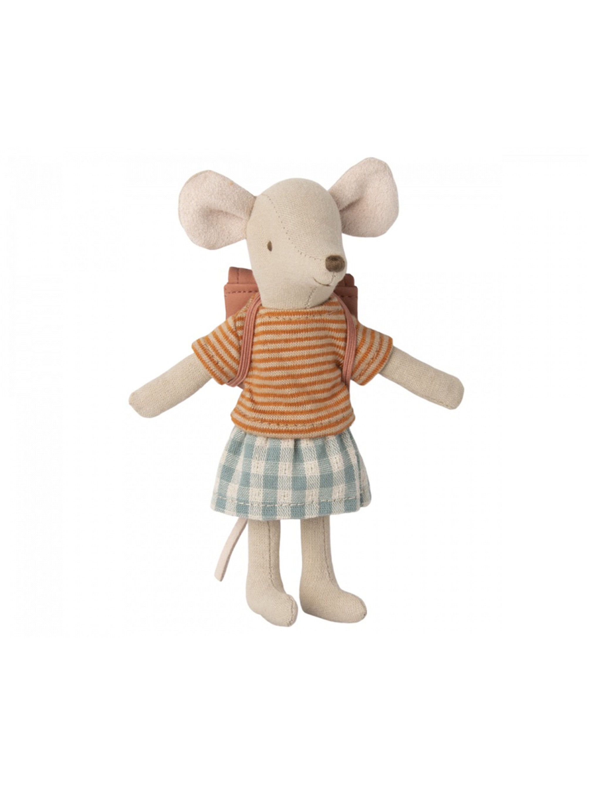Maileg Tricycle Mouse Big Sister with Bag Old Rose