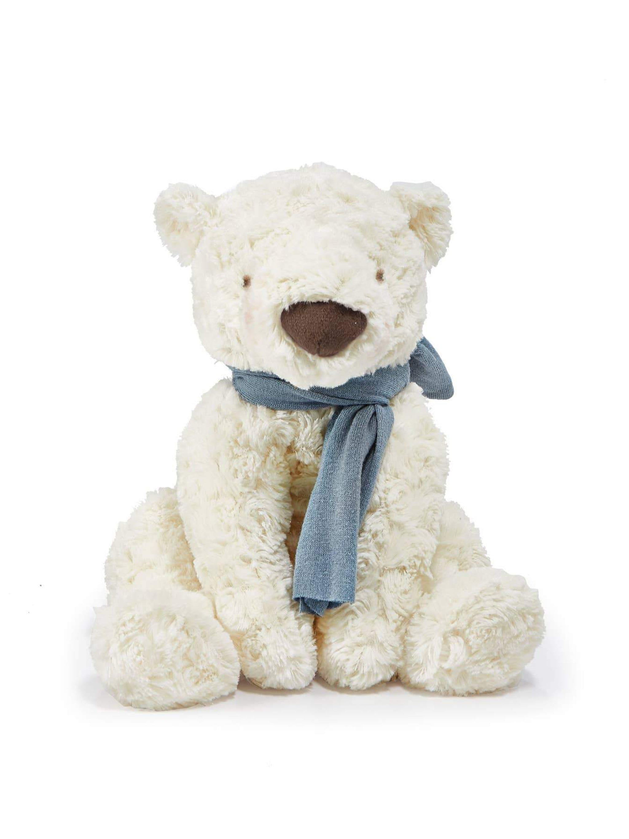 Polar Bear with Arctic Blue Scarf