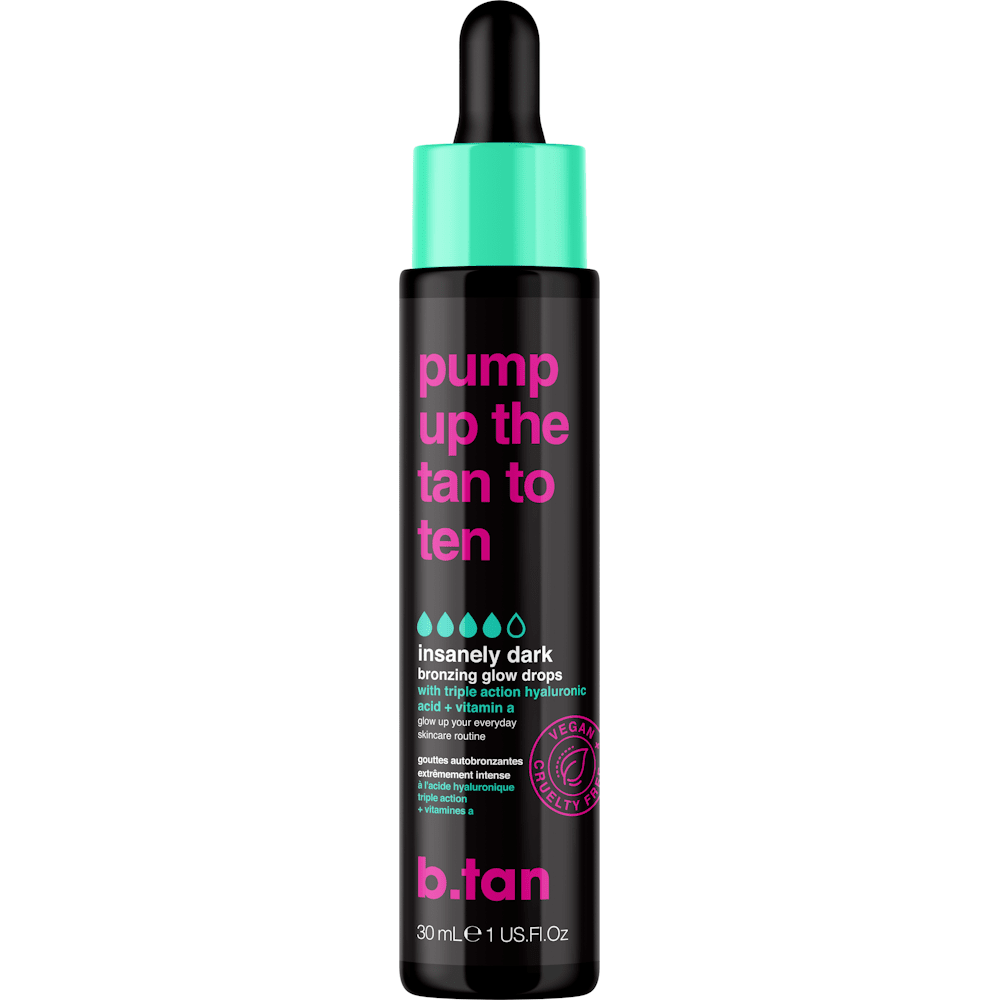b.tan Bronzing Glow Drops 30mL - pump up the tan to ten