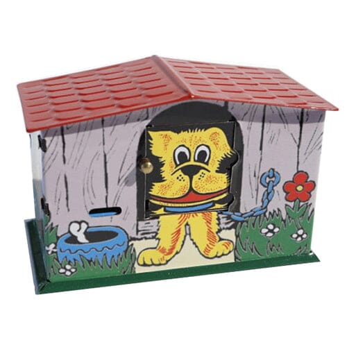 Tin Action Money Bank Toys Blechfabrik Germany Dog