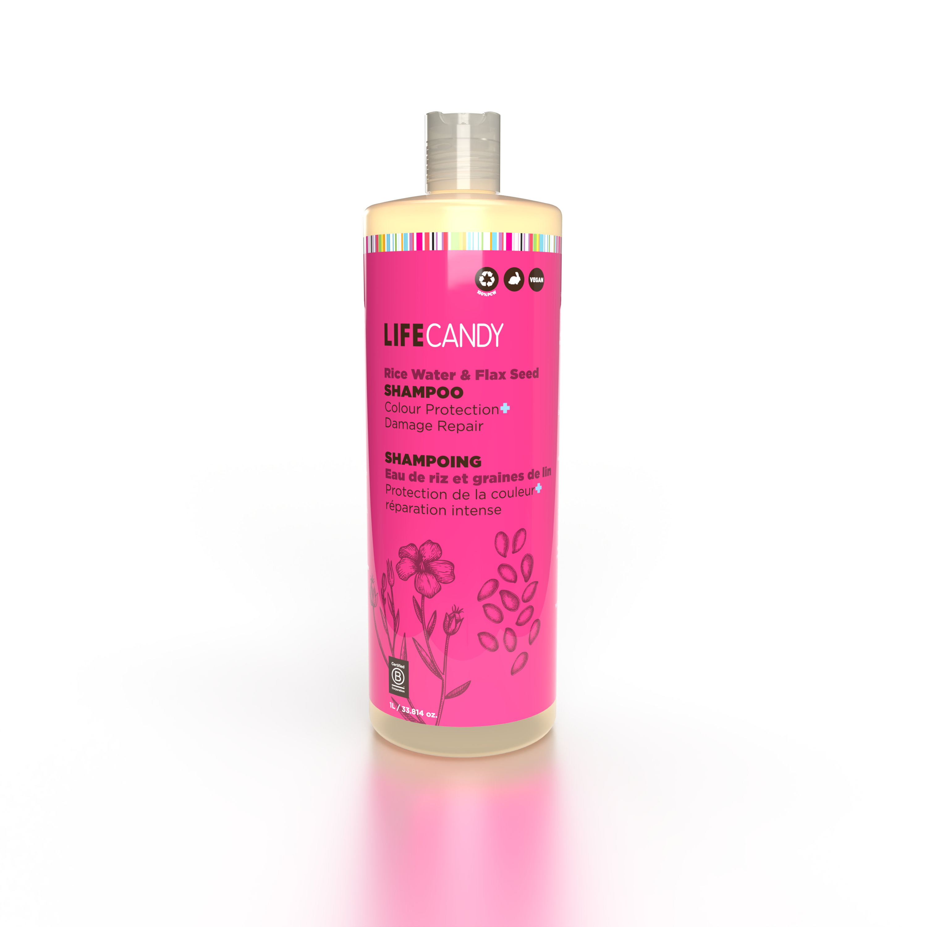 Urban Spa - Rice Water & Flax Seed Shampoo, 1 L