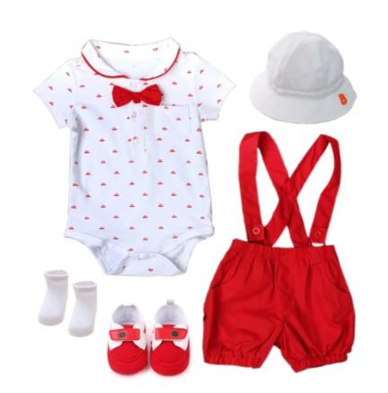 Boy's Clothing Newborn Red Clothes Set