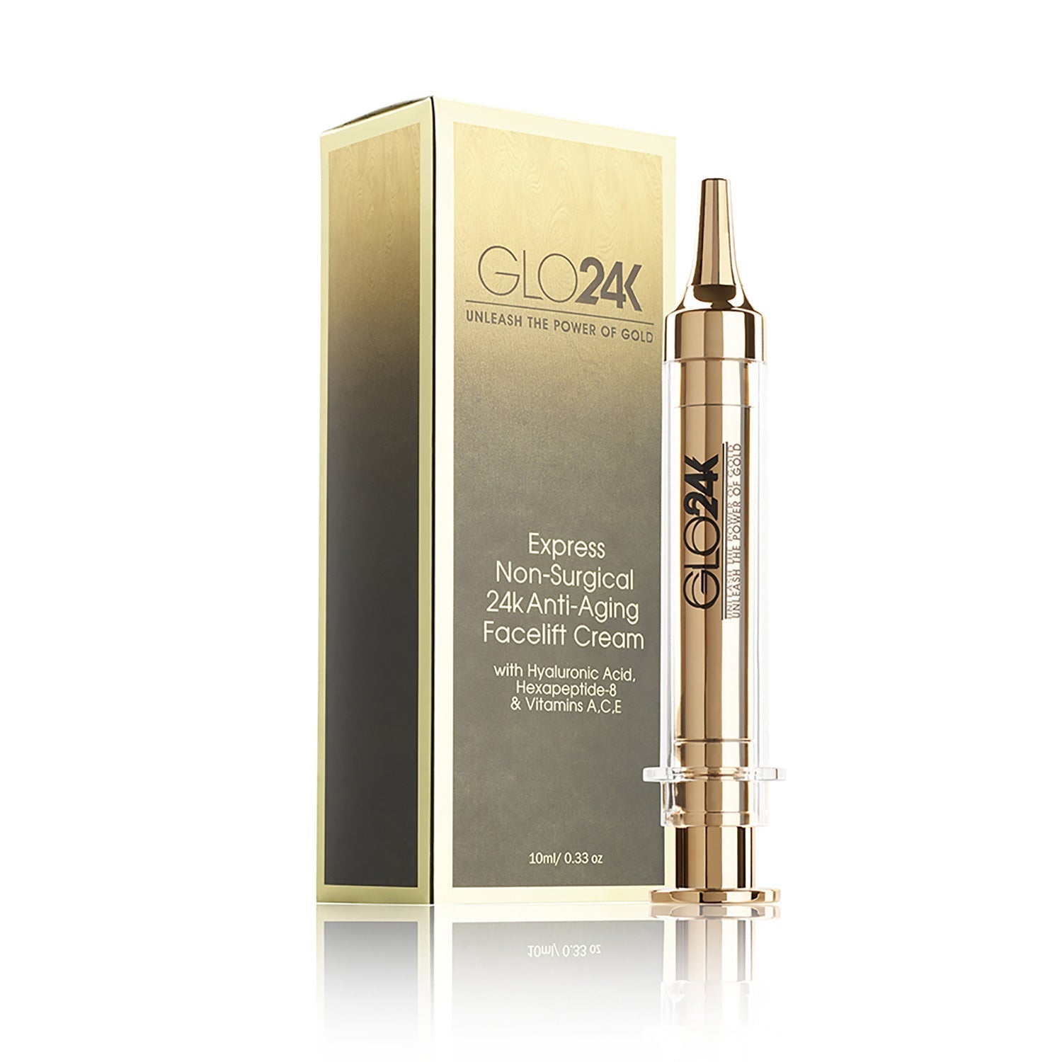 GLO24K Express Non-Surgical Anti-Aging Facelift Cream (Syringe)