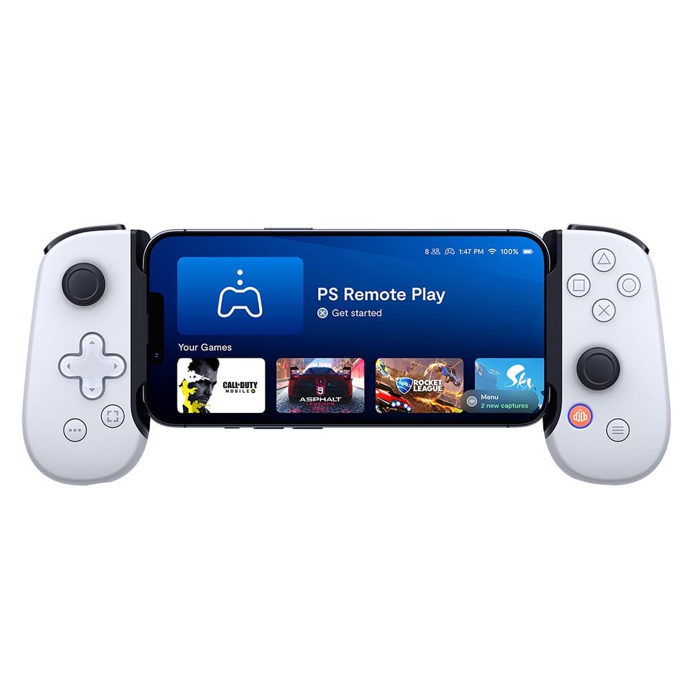 Backbone BB-02-W-S-B One Lightning PlayStation Edition Mobile Gaming Controller for iPhone, White - Certified Refurbished